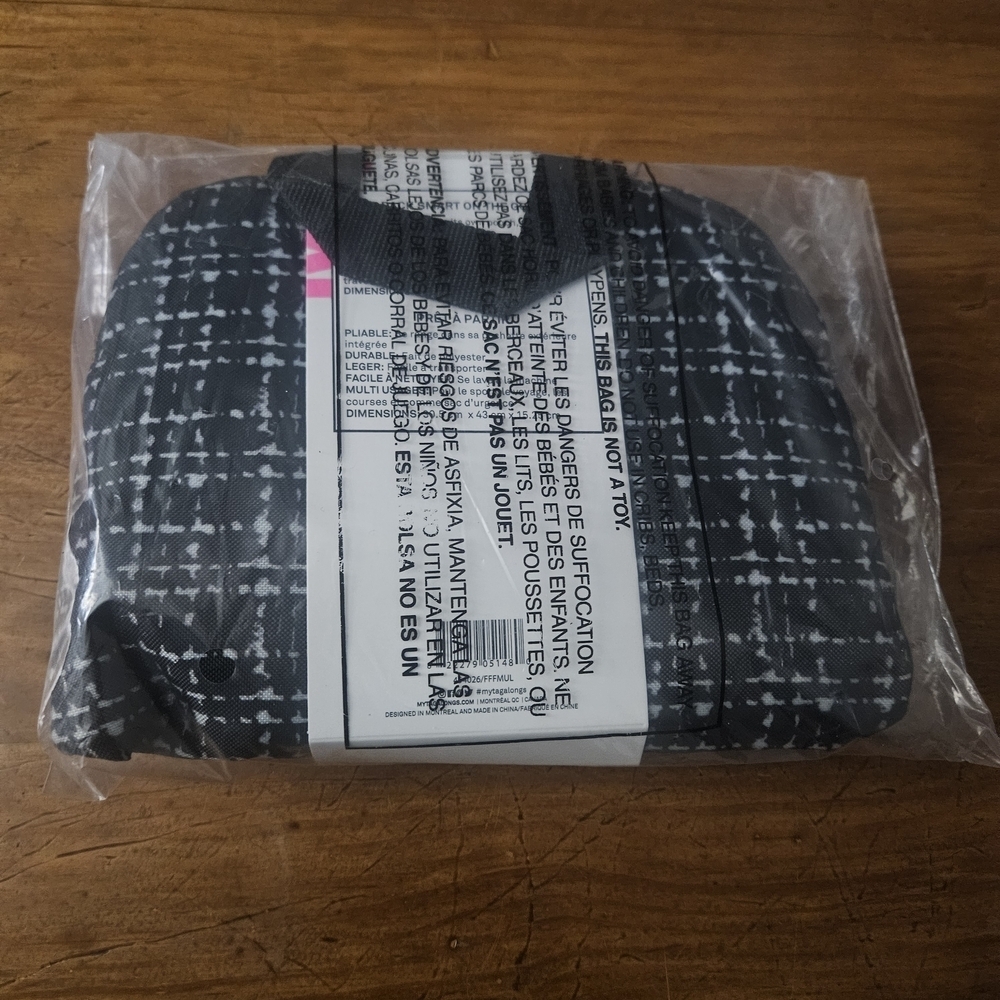 MYTAGALONGS Black and White Foldable Backpack - Picture 2 of 2